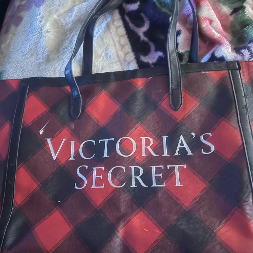 Victoria's Secret Red and Black Tote Bag